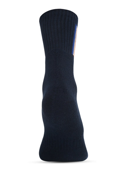 Men's Dark Blue Fashion Crew length Terry Socks -Pack of 5