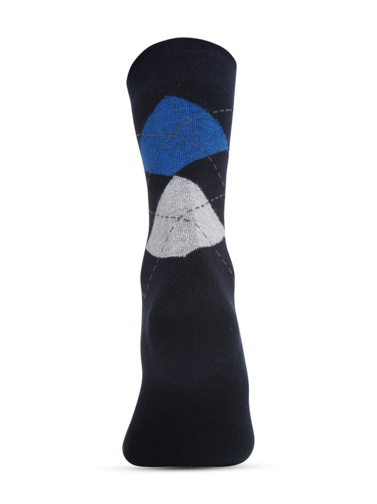 Men's Navy Blue Basic Crew length Socks -Pack of 5