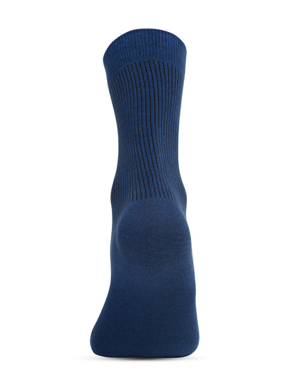 Men's Blue Basic Crew length Socks -Pack of 5