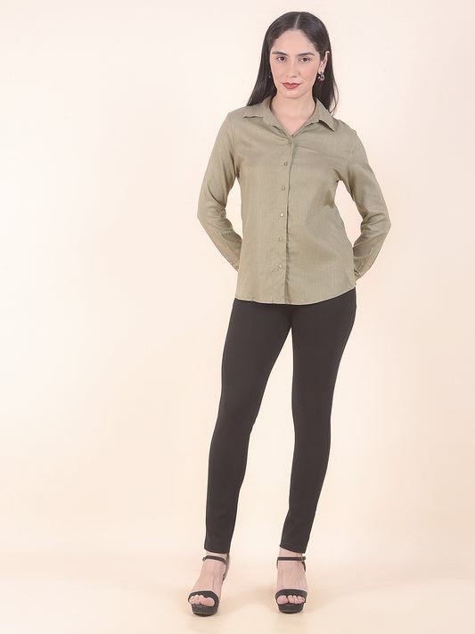 Casual Shirt for Women l Breathable & Soft with Color Fastness Regular Fit LycoCell Fabric Solid Pattern