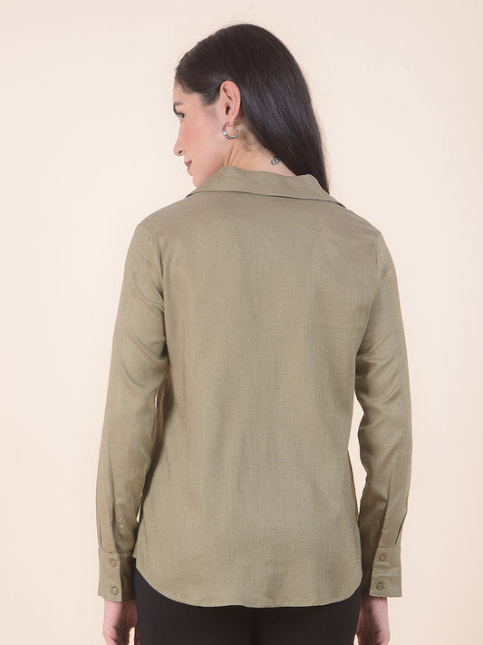 Casual Shirt for Women l Breathable & Soft with Color Fastness Regular Fit LycoCell Fabric Solid Pattern