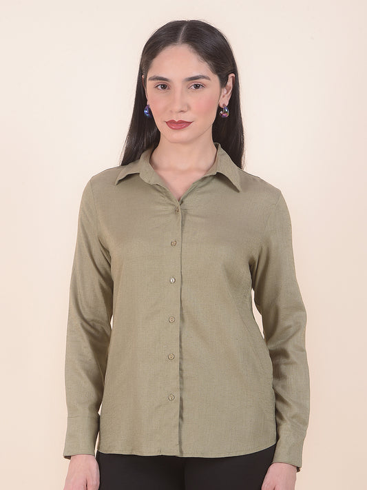 Casual Shirt for Women l Breathable & Soft with Color Fastness Regular Fit LycoCell Fabric Solid Pattern