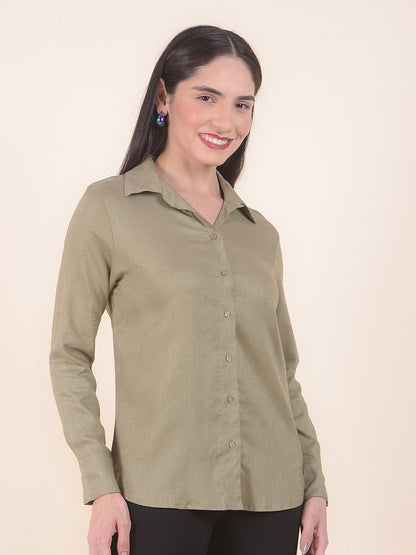 Casual Shirt for Women l Breathable & Soft with Color Fastness Regular Fit LycoCell Fabric Solid Pattern