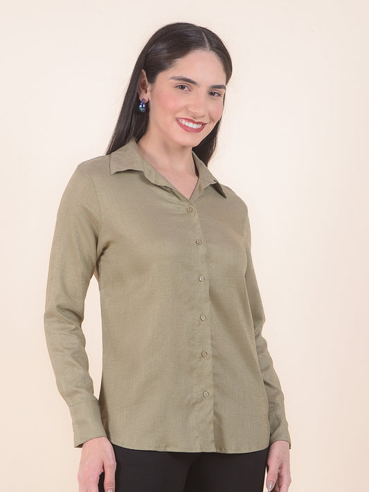 Casual Shirt for Women l Breathable & Soft with Color Fastness Regular Fit LycoCell Fabric Solid Pattern