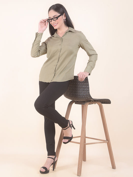 Casual Shirt for Women l Breathable & Soft with Color Fastness Regular Fit LycoCell Fabric Solid Pattern