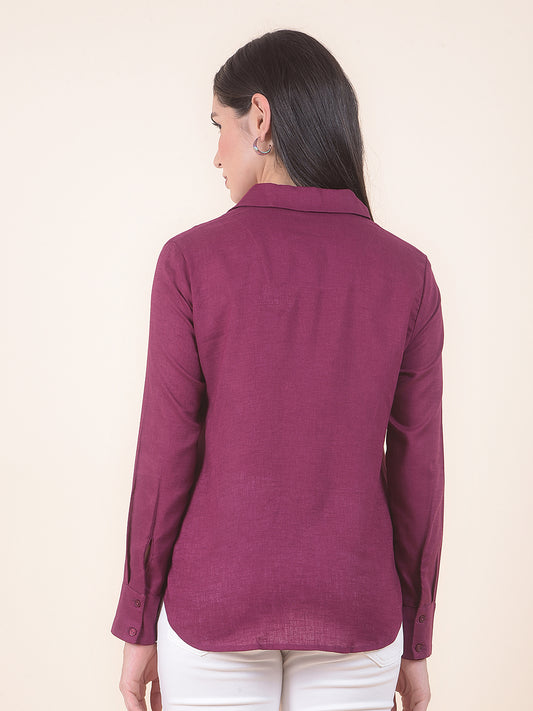 Casual Shirt for Women l Breathable & Soft with Color Fastness Regular Fit LycoCell Fabric Solid Pattern