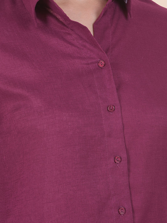 Casual Shirt for Women l Breathable & Soft with Color Fastness Regular Fit LycoCell Fabric Solid Pattern