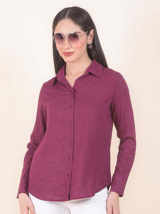 Casual Shirt for Women l Breathable & Soft with Color Fastness Regular Fit LycoCell Fabric Solid Pattern