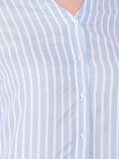 Casual Shirt for Women l Breathable & Soft with Color Fastness Regular Fit Viscore Fabric Stripe Pattern