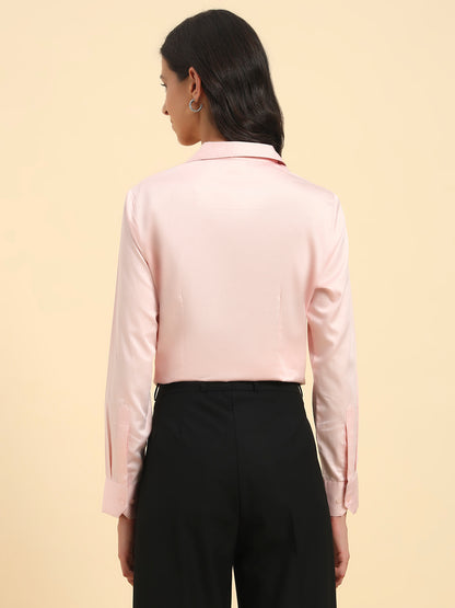 Shirt for Women l Breathable & Soft with Color Fastness Regular Fit Cotton Fabric Solid Pattern