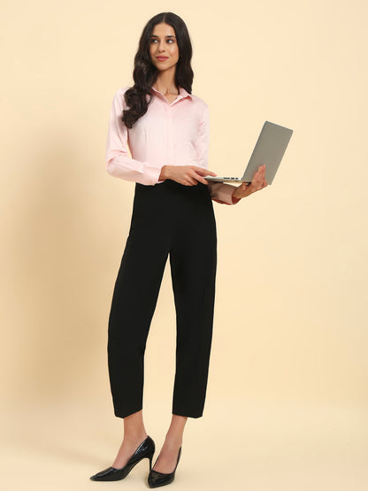 Shirt for Women l Breathable & Soft with Color Fastness Regular Fit Cotton Fabric Solid Pattern