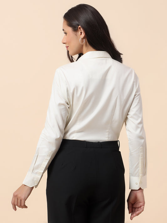 Shirt for Women l Breathable & Soft with Color Fastness Regular Fit Cotton Fabric Solid Pattern