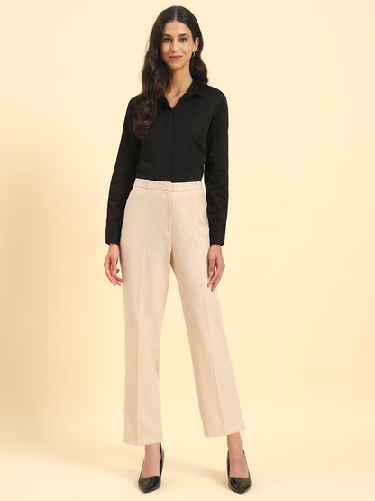 Shirt for Women l Breathable & Soft with Color Fastness Regular Fit Cotton Fabric Solid Pattern