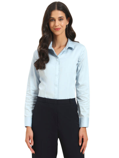 Shirt for Women l Breathable & Soft with Color Fastness Regular Fit Cotton Fabric Solid Pattern