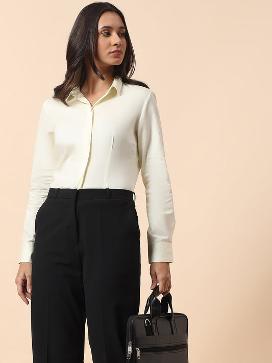 Shirt for Women | Breathable & Soft with Color Fastness Regular Fit Cotton Fabric Solid Pattern