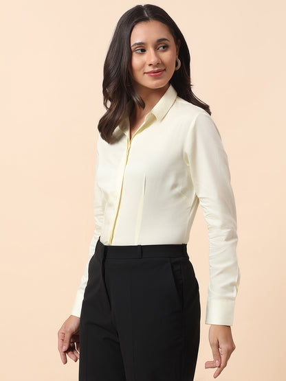 Shirt for Women | Breathable & Soft with Color Fastness Regular Fit Cotton Fabric Solid Pattern