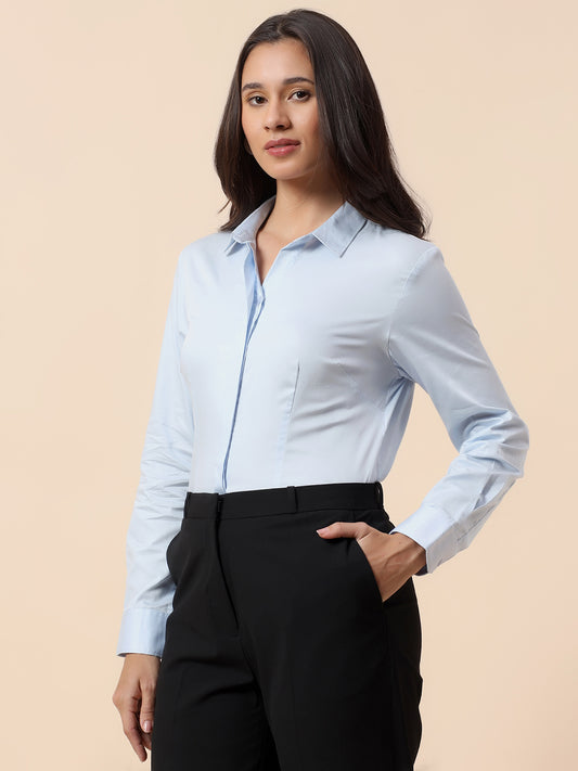 Shirt for Women | Breathable & Soft with Color Fastness Regular Fit Cotton Fabric Solid Pattern