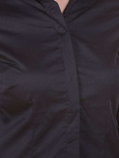 Formal Shirt for Women l Breathable & Soft with Color Fastness Regular Fit Cotton Fabric Solid Pattern