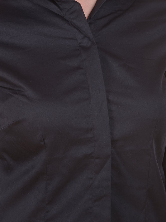 Formal Shirt for Women l Breathable & Soft with Color Fastness Regular Fit Cotton Fabric Solid Pattern