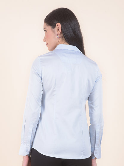 Formal Shirt for Women l Breathable & Soft with Color Fastness Regular Fit Cotton Fabric Solid Pattern