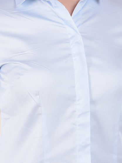 Formal Shirt for Women l Breathable & Soft with Color Fastness Regular Fit Cotton Fabric Solid Pattern