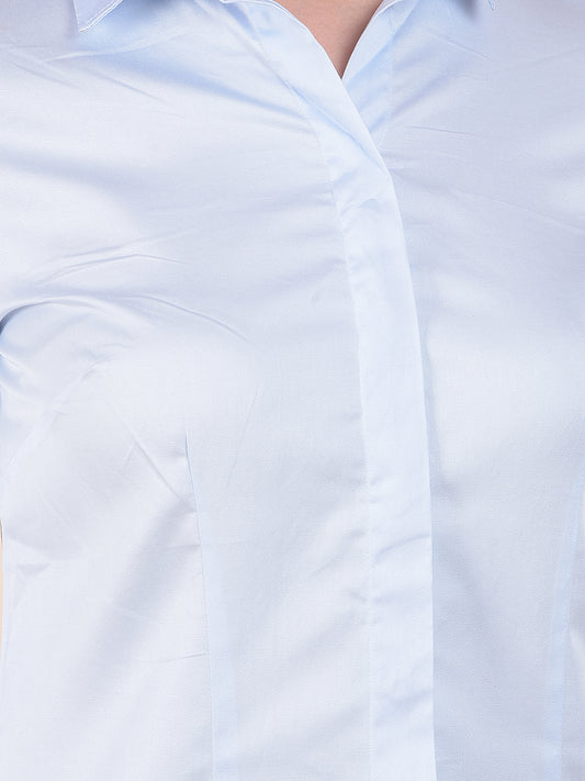 Formal Shirt for Women l Breathable & Soft with Color Fastness Regular Fit Cotton Fabric Solid Pattern
