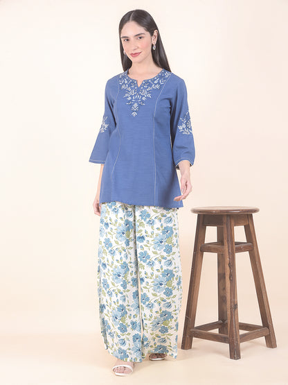 Kurti for Women l Breathable & Soft with Color Fastness Regular Fit Embroidery Pattern