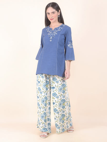 Kurti for Women l Breathable & Soft with Color Fastness Regular Fit Embroidery Pattern