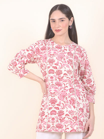 Kurti for Women l Breathable & Soft with Color Fastness Regular Fit Printed Pattern