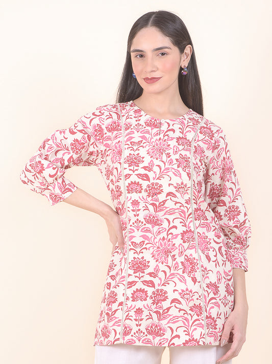 Kurti for Women l Breathable & Soft with Color Fastness Regular Fit Printed Pattern