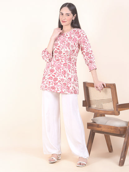 Kurti for Women l Breathable & Soft with Color Fastness Regular Fit Printed Pattern