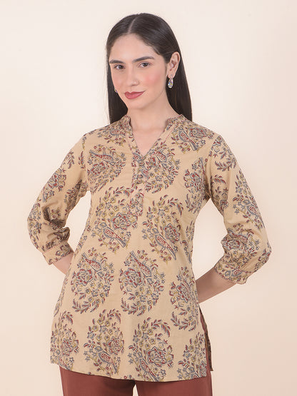 Kurti for Women l Breathable & Soft with Color Fastness Regular Fit Printed Pattern