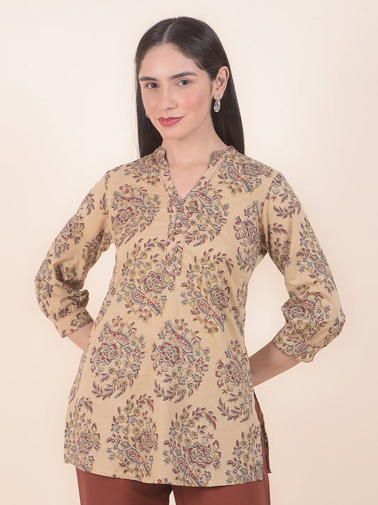 Kurti for Women l Breathable & Soft with Color Fastness Regular Fit Printed Pattern
