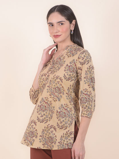 Kurti for Women l Breathable & Soft with Color Fastness Regular Fit Printed Pattern