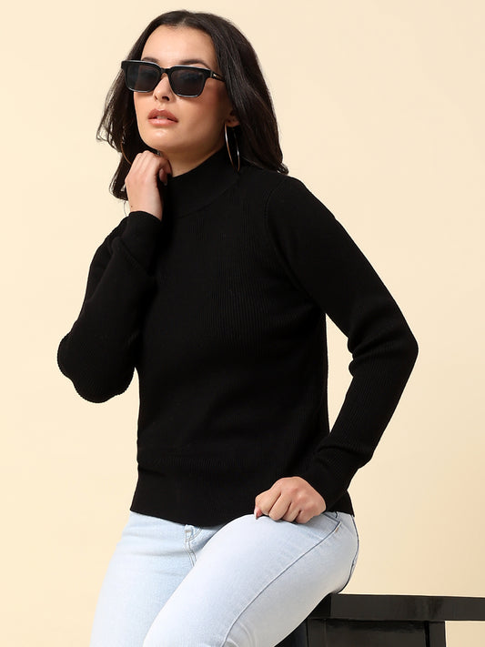 Skeevi for Women | Winter Wear Nylon Vicose Fabric High Neck Regular Fit Solid Pattern