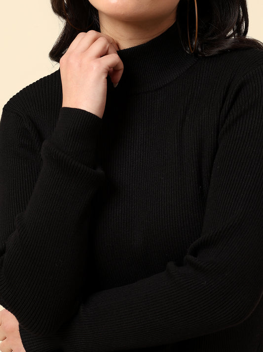 Skeevi for Women | Winter Wear Nylon Vicose Fabric High Neck Regular Fit Solid Pattern