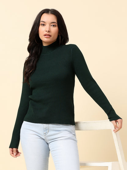 Skeevi for Women | Winter Wear Nylon Vicose Fabric High Neck Regular Fit Solid Pattern