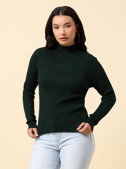 Skeevi for Women | Winter Wear Nylon Vicose Fabric High Neck Regular Fit Solid Pattern