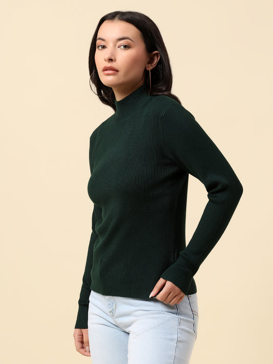 Skeevi for Women | Winter Wear Nylon Vicose Fabric High Neck Regular Fit Solid Pattern