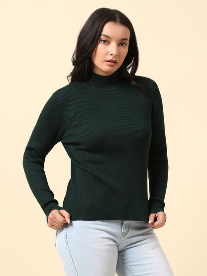 Skeevi for Women | Winter Wear Nylon Vicose Fabric High Neck Regular Fit Solid Pattern