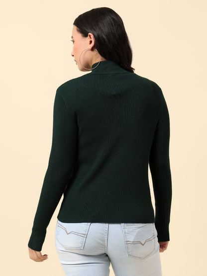 Skeevi for Women | Winter Wear Nylon Vicose Fabric High Neck Regular Fit Solid Pattern