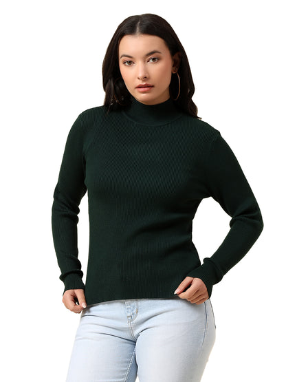 Skeevi for Women | Winter Wear Nylon Vicose Fabric High Neck Regular Fit Solid Pattern