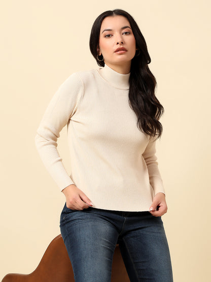 Skeevi for Women | Winter Wear Nylon Vicose Fabric High Neck Regular Fit Solid Pattern