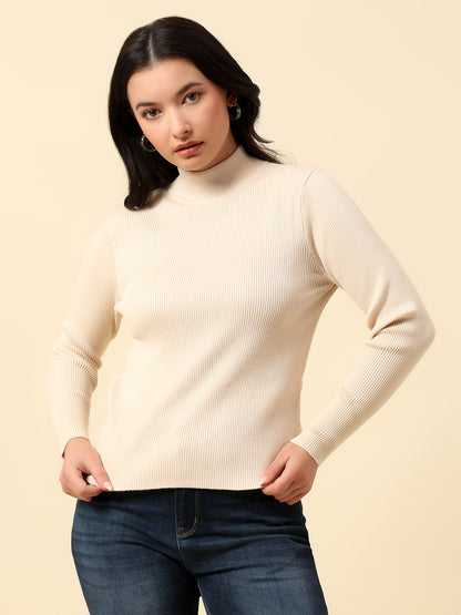 Skeevi for Women | Winter Wear Nylon Vicose Fabric High Neck Regular Fit Solid Pattern