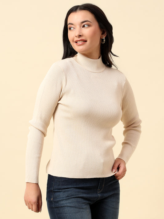 Skeevi for Women | Winter Wear Nylon Vicose Fabric High Neck Regular Fit Solid Pattern