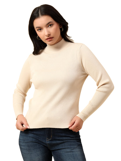 Skeevi for Women | Winter Wear Nylon Vicose Fabric High Neck Regular Fit Solid Pattern