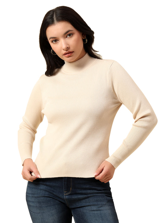 Skeevi for Women | Winter Wear Nylon Vicose Fabric High Neck Regular Fit Solid Pattern