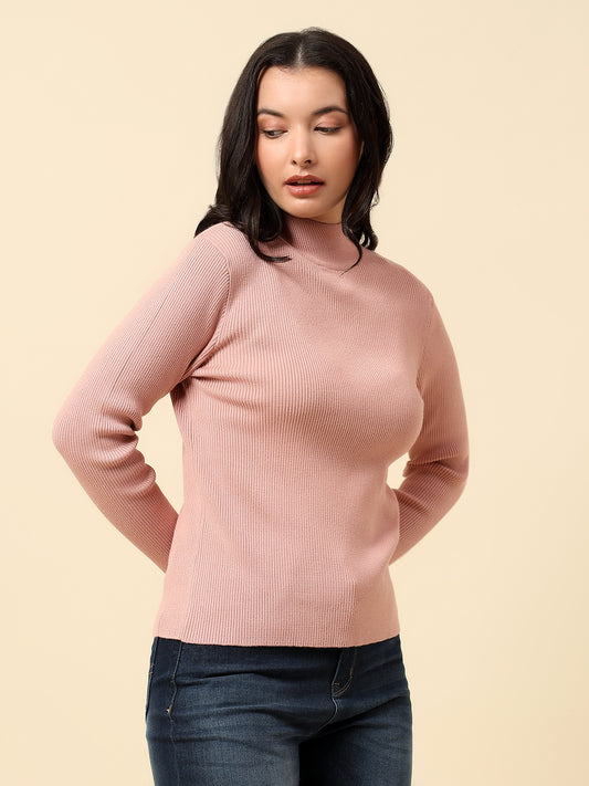 Skeevi for Women | Winter Wear Nylon Vicose Fabric High Neck Regular Fit Solid Pattern