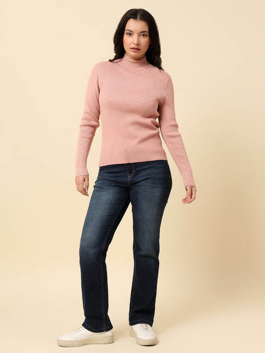 Skeevi for Women | Winter Wear Nylon Vicose Fabric High Neck Regular Fit Solid Pattern