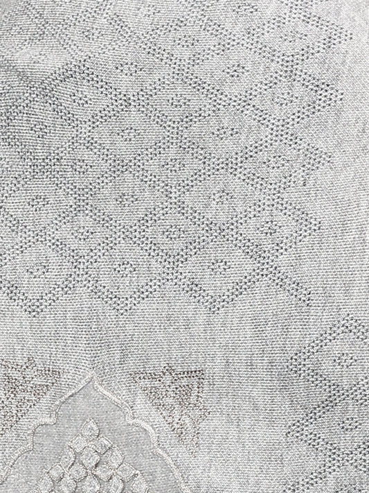 Women's Casual Grey Self Design Stole
